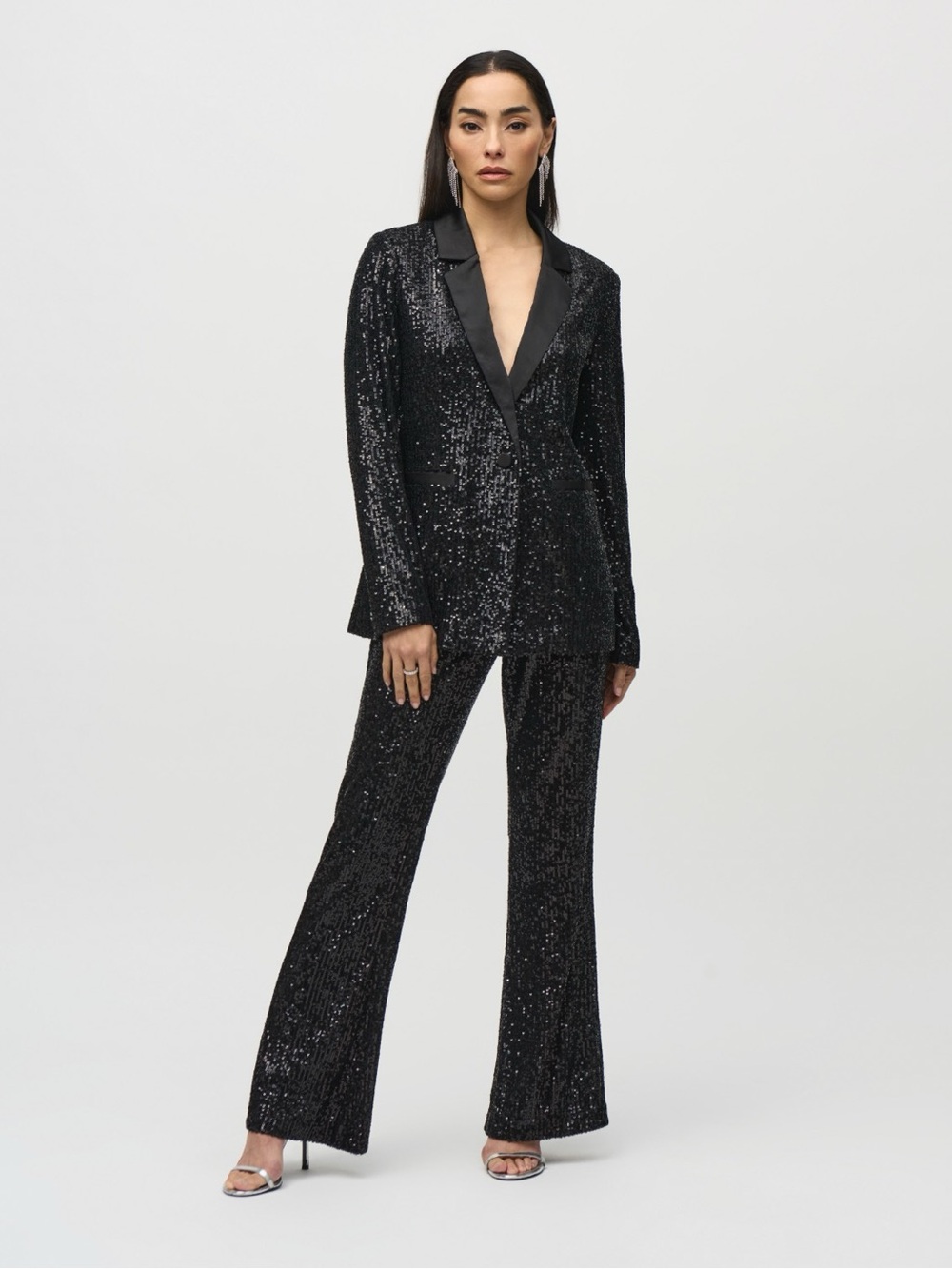 Joseph Ribkoff Black Sequin Suit